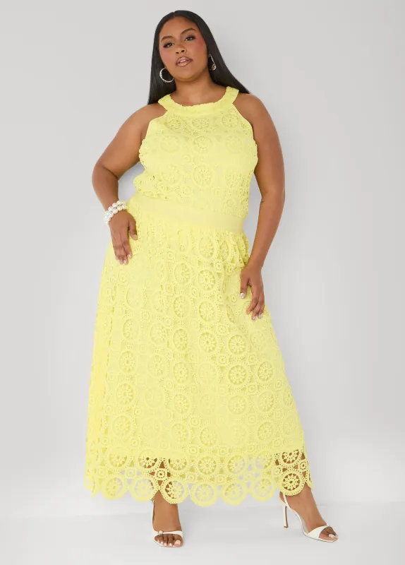 Crocheted Maxi Skirt made by Ashley Stewart