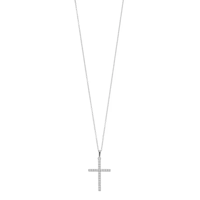 Lab Grown Cross Diamond Necklace made by Ashley Stewart