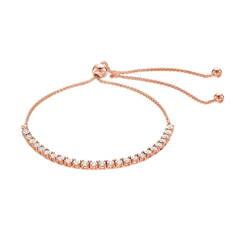 0.25 Carat Lab Grown Diamond Bolo Bracelet made by Ashley Stewart