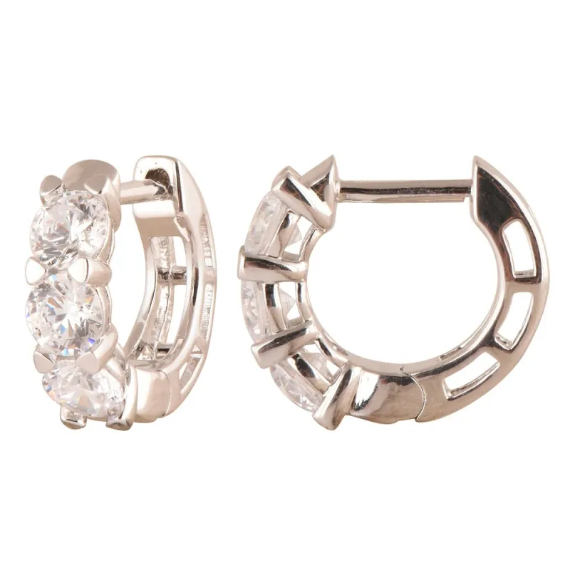 1 Carat Lab Grown Diamond Hoop Earrings made by Ashley Stewart