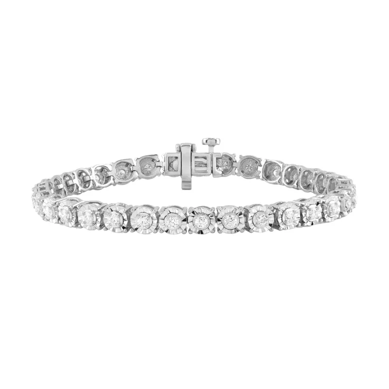 1 Carat Round Lab Grown Diamond Tennis Bracelet made by Ashley Stewart