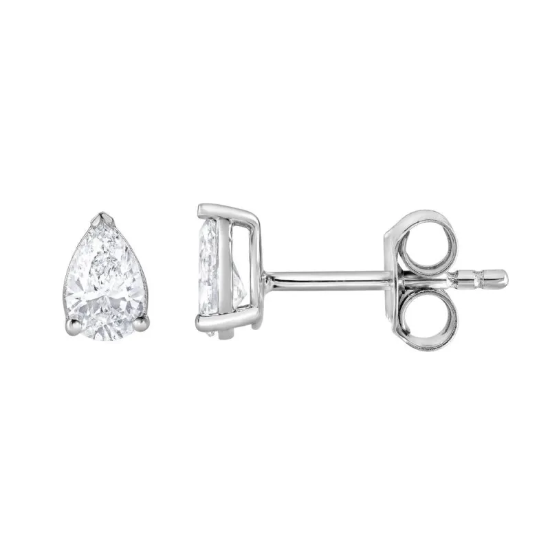 Pear Cut Lab Grown Diamond Stud Earrings made by Ashley Stewart