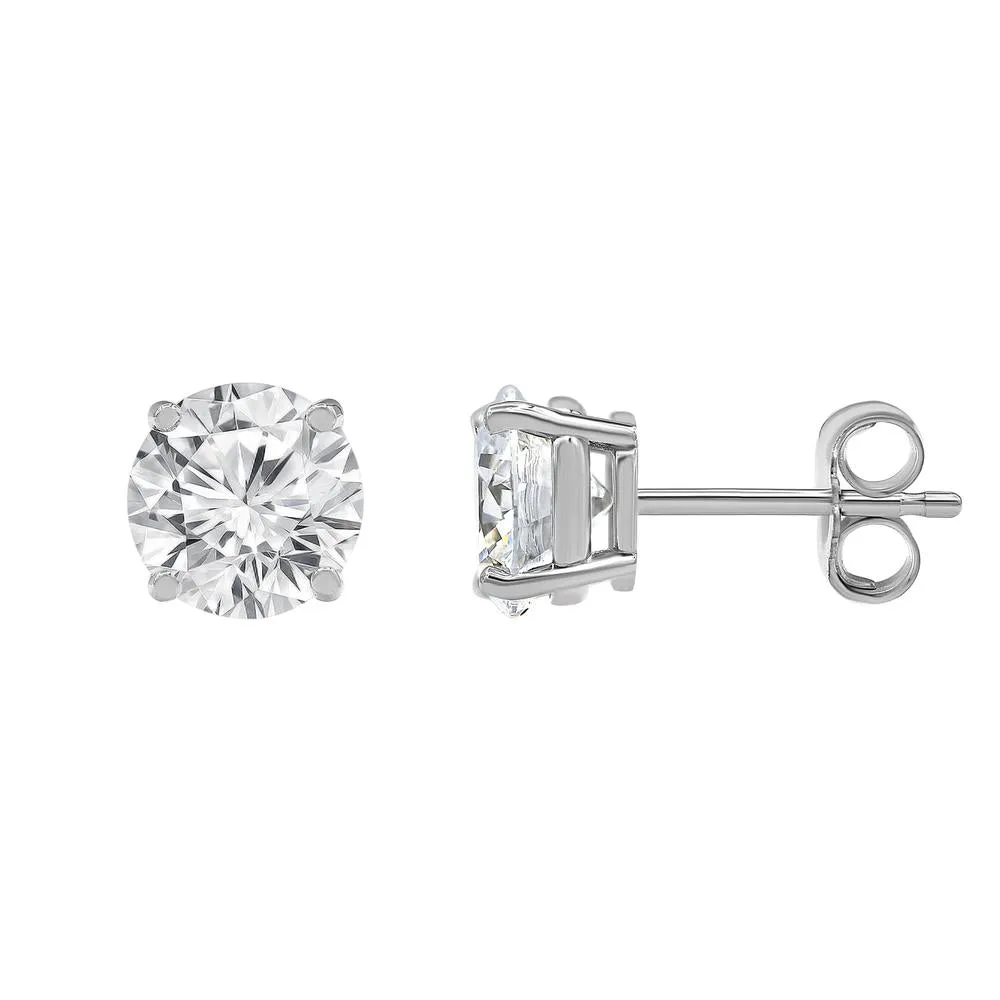 Round Cut Lab Grown Diamond Stud Earrings sold by Ashley Stewart