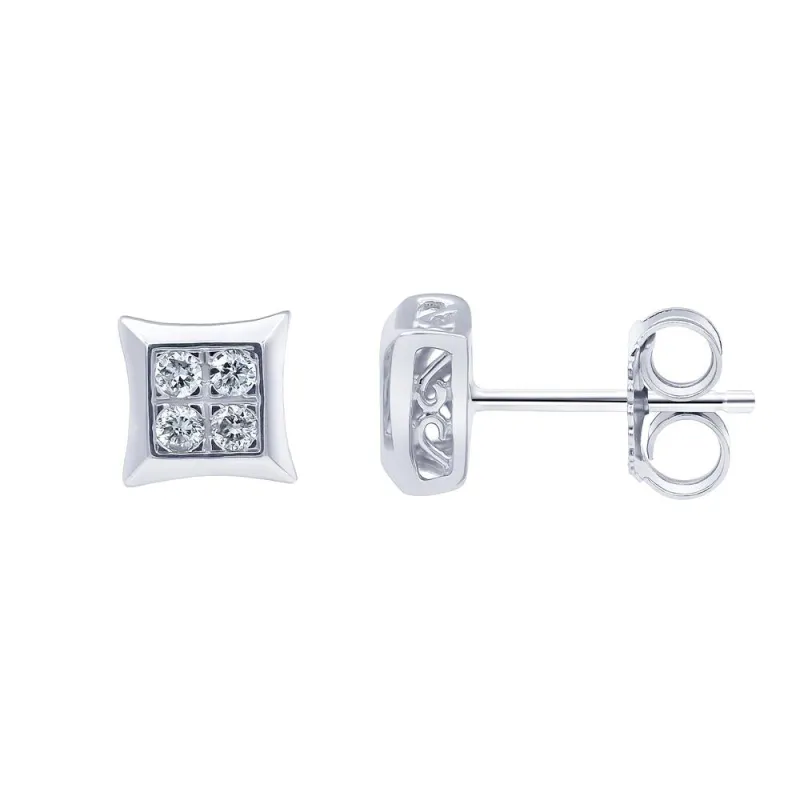 Bezet Set Lab Grown Diamond Stud Earrings made by Ashley Stewart