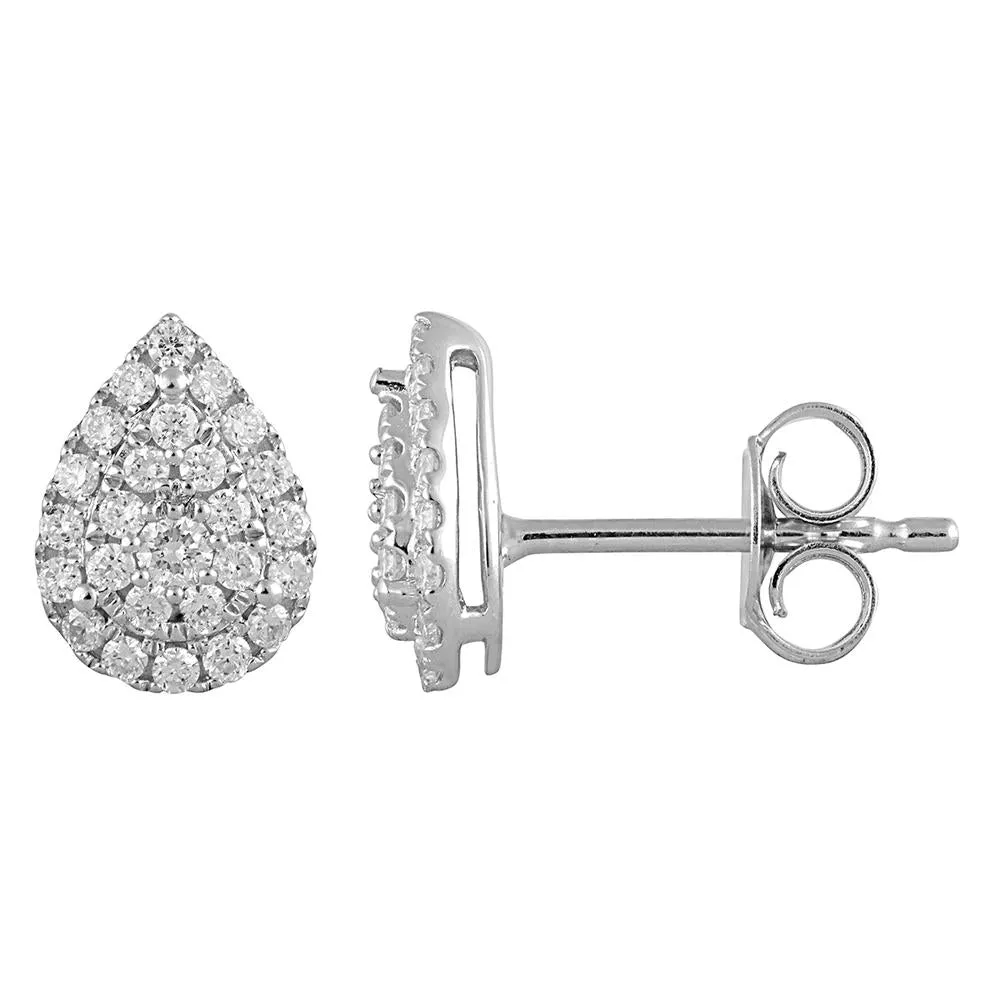 0.33 Carat Lab Grown Pear Shaped Diamond Stud Earrings sold by Ashley Stewart