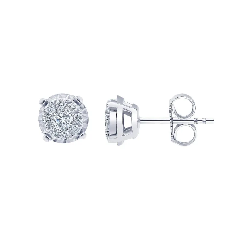 Cluster Lab Grown Diamond Earrings made by Ashley Stewart