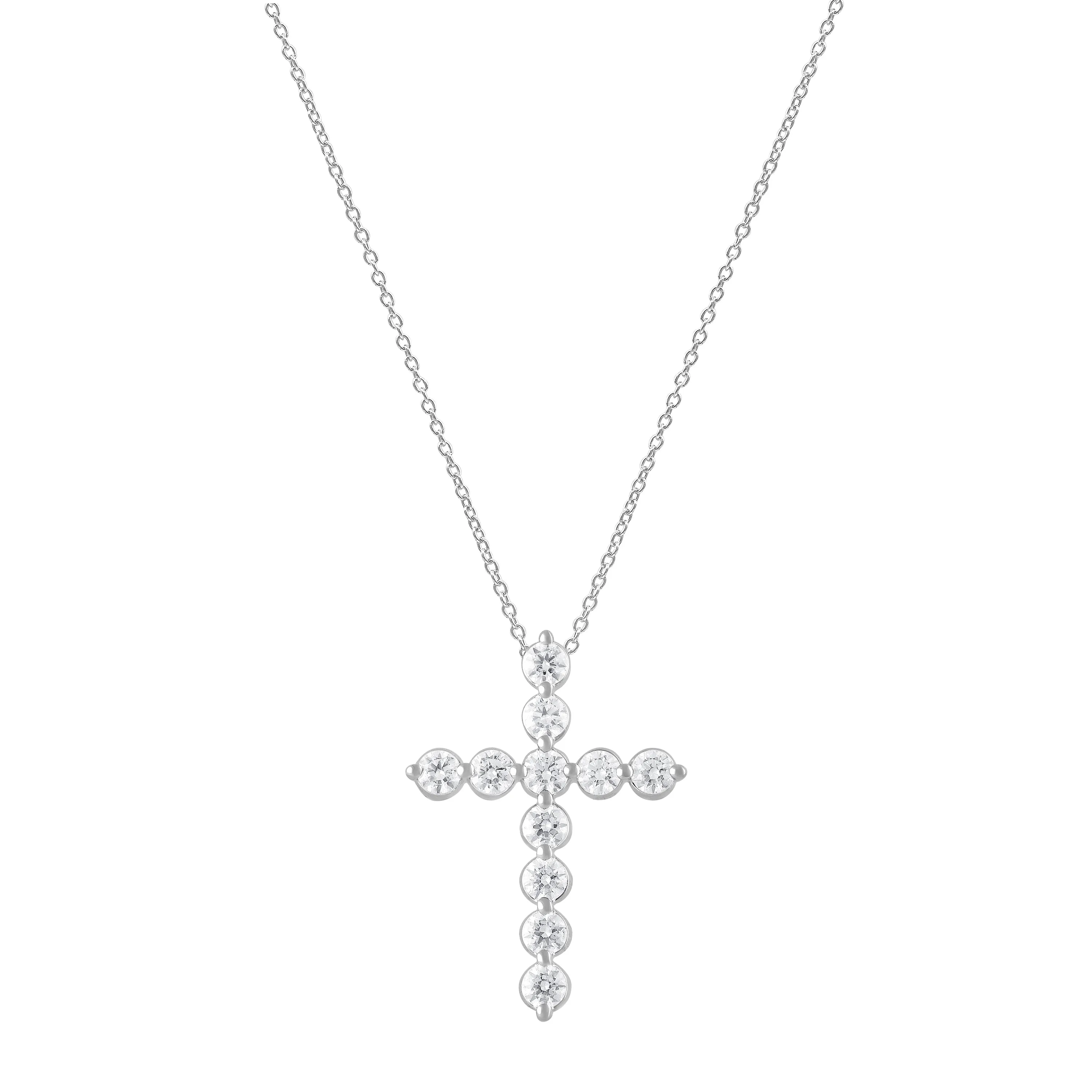 1 Carat Lab Grown Diamonds Cross Pendant Necklace sold by Ashley Stewart