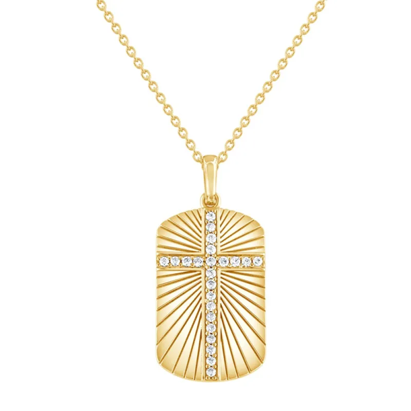 Lab Grown Diamond Cross Necklace made by Ashley Stewart