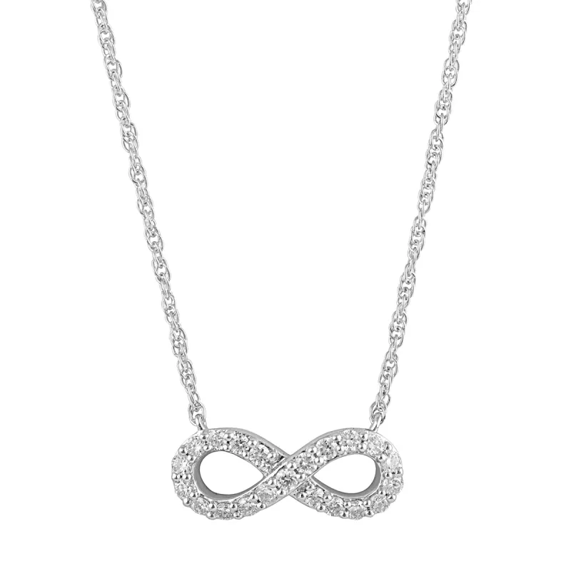 Lab Grown Diamond Infinity Pendant Necklace made by Ashley Stewart