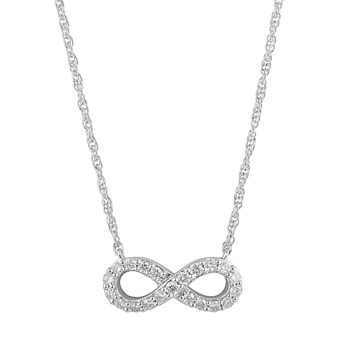 Lab Grown Diamond Infinity Pendant Necklace sold by Ashley Stewart