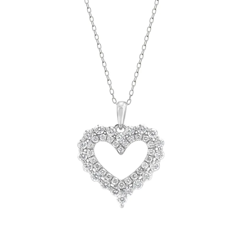 Lab Grown Diamond Heart Necklace made by Ashley Stewart