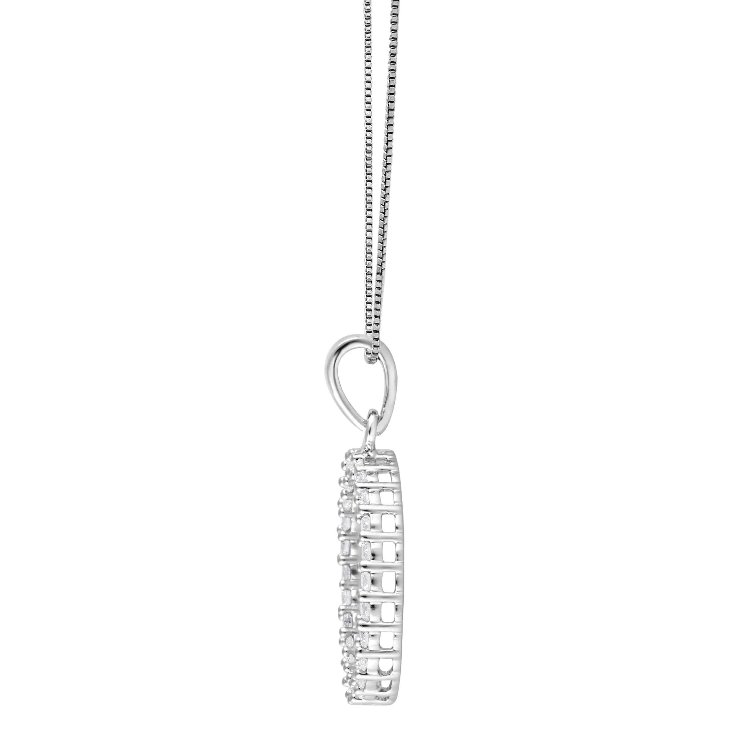 0.33 Carat Lab Grown Diamond Circle Of Life Pendant Necklace in Sterling Silver sold by Ashley Stewart product image thumbnail 2
