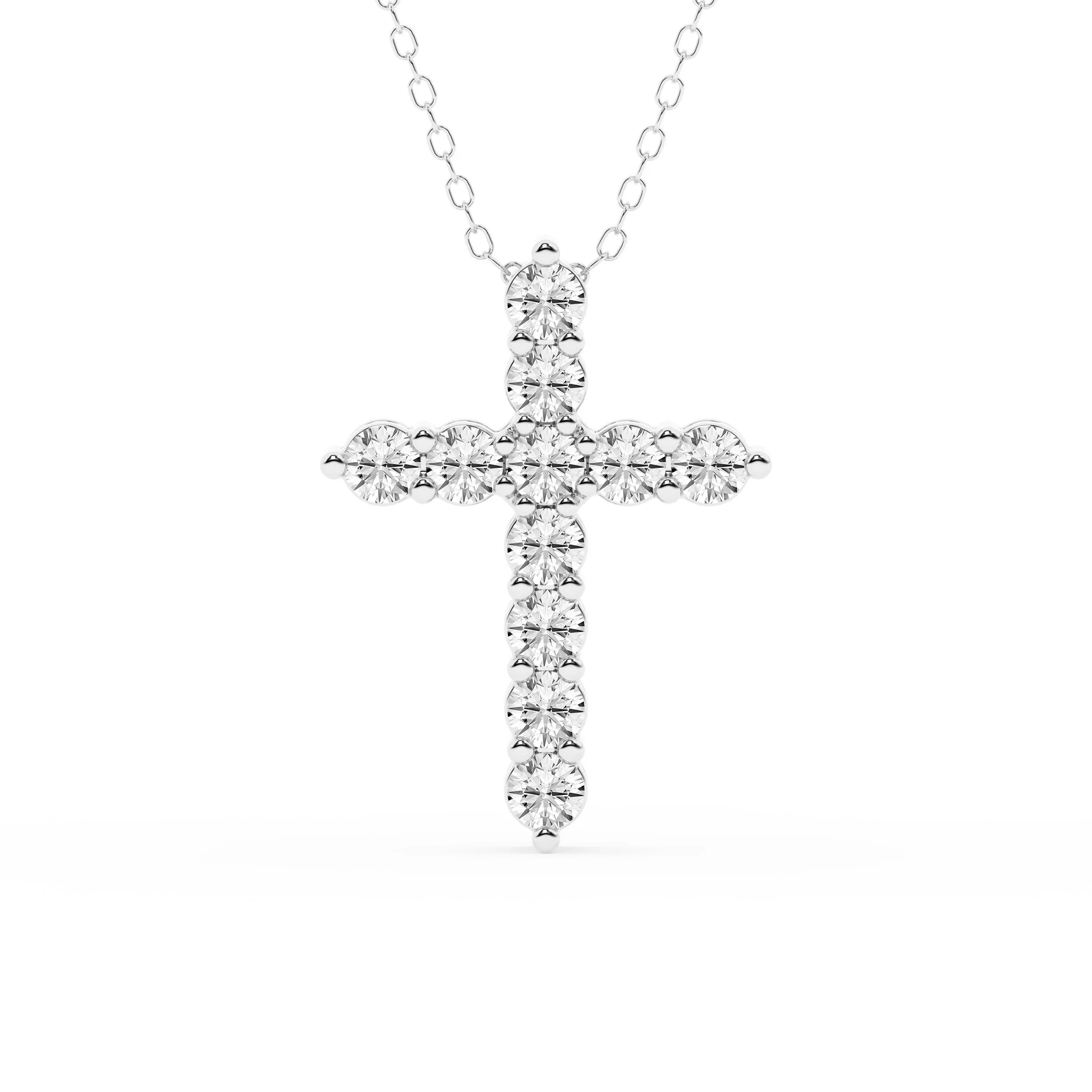 1 Carat Round Lab Diamond Cross Pendant Necklace sold by Ashley Stewart