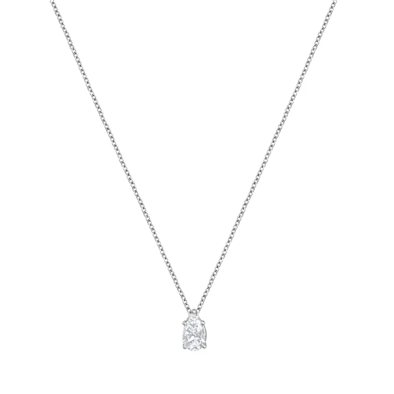 Lab Grown Pear Solitaire Diamond Pendant Necklace made by Ashley Stewart