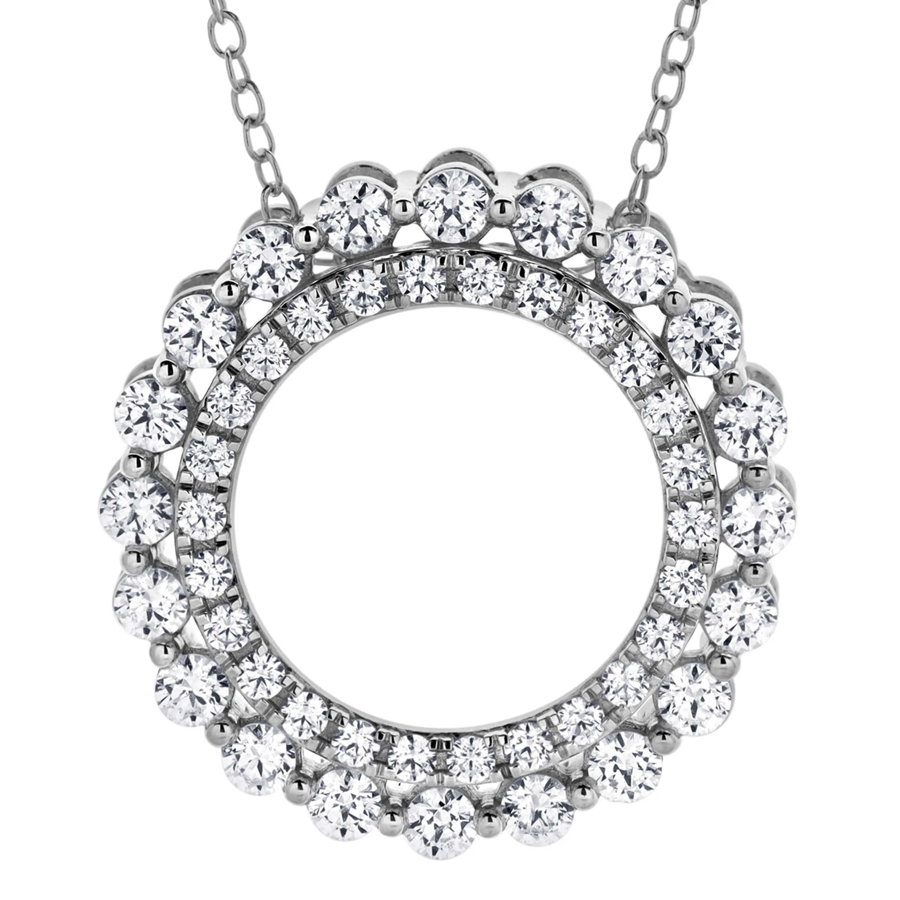 Lab Grown Diamond Circle Of Life Necklace In Sterling Silver sold by Ashley Stewart