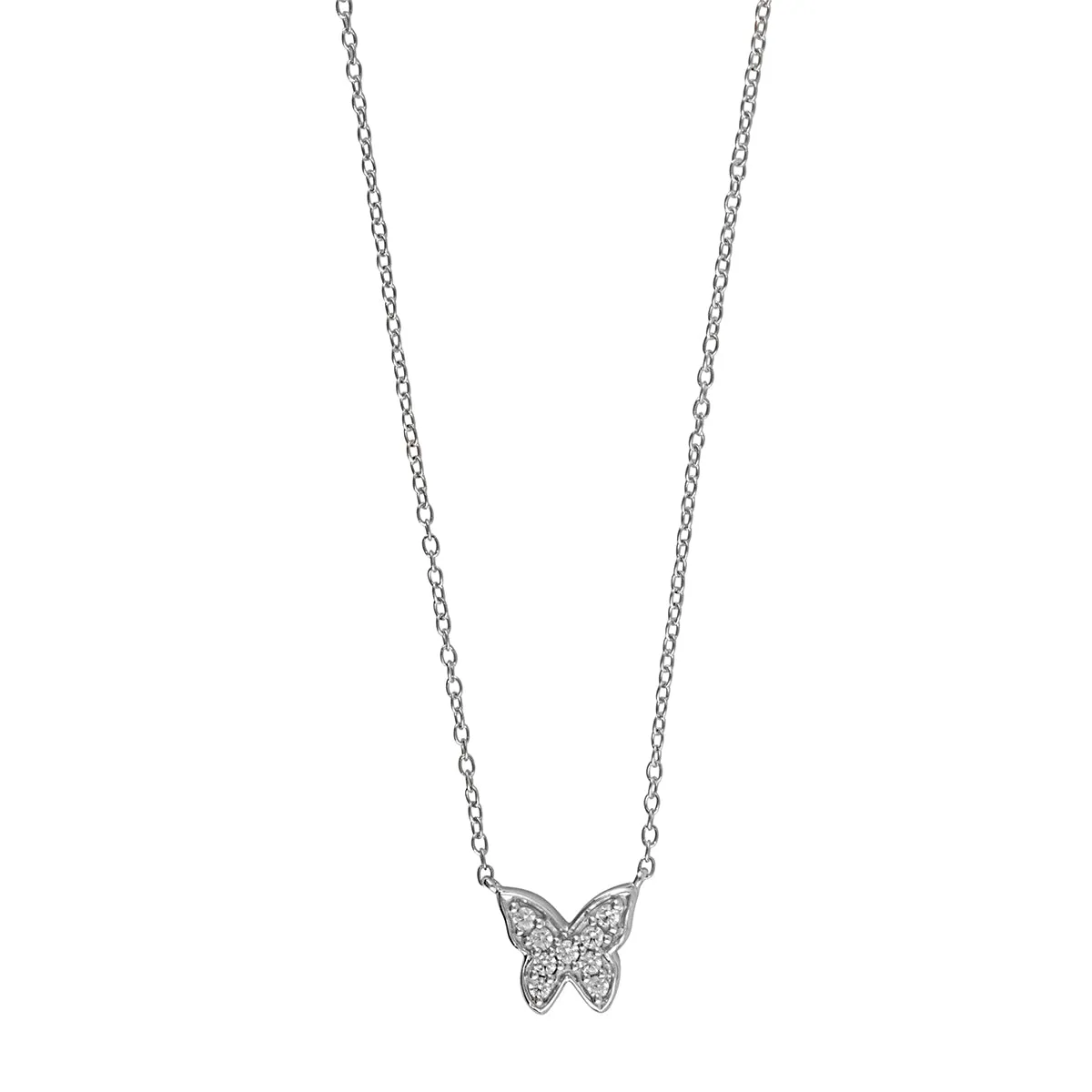 0.10 Carat Lab Grown Diamond Butterfly Pendant Necklace sold by Ashley Stewart