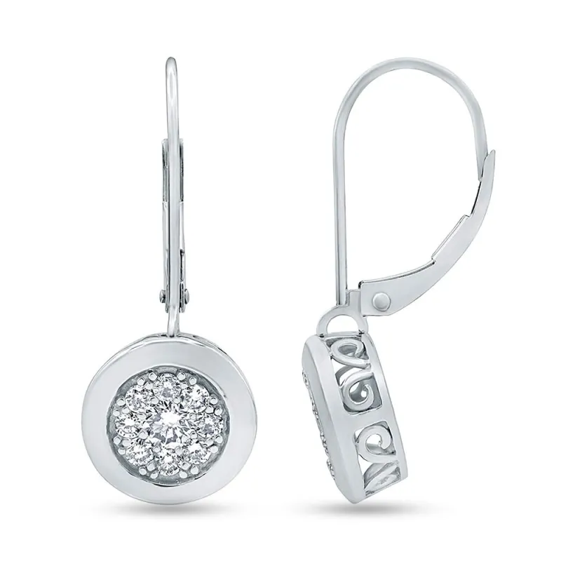 0.65 Carat Lab Grown Diamond Dangle Earrings Gift Box Set made by Ashley Stewart