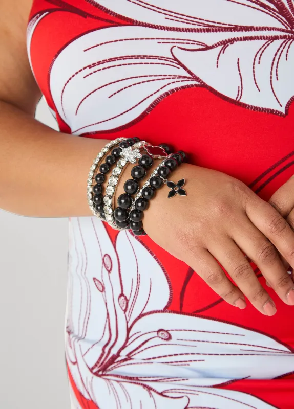 Clover Crystal And Bead Bracelets made by Ashley Stewart