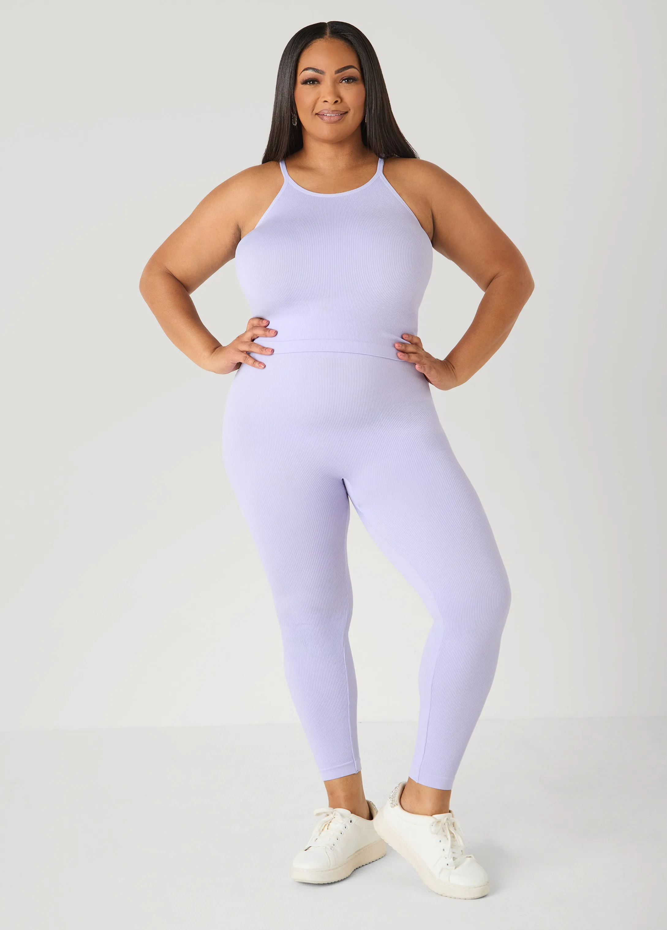 Ribbed Tank And Leggings Set sold by Ashley Stewart product image thumbnail 4