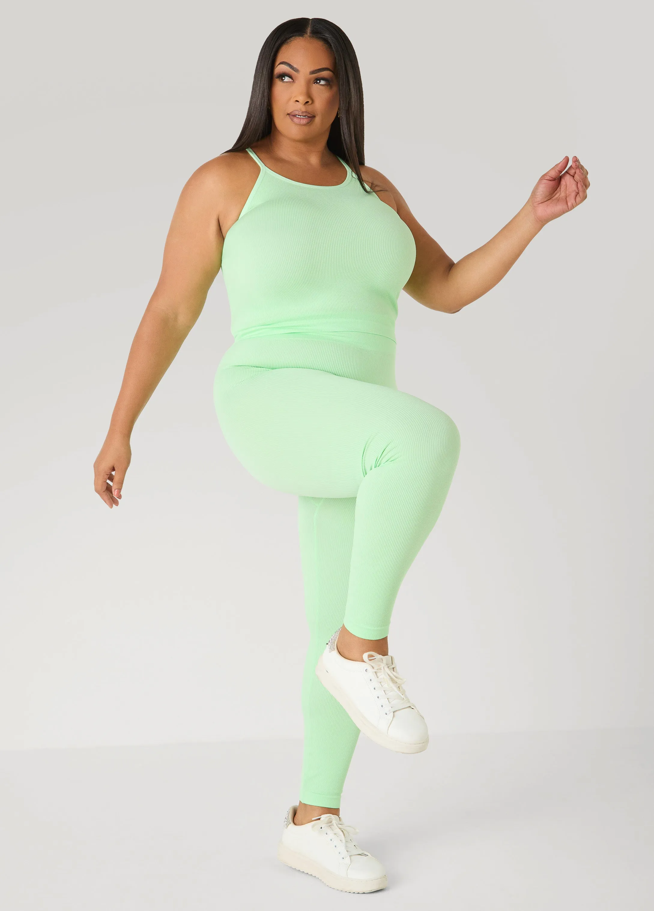 Ribbed Tank And Leggings Set sold by Ashley Stewart product image thumbnail 3