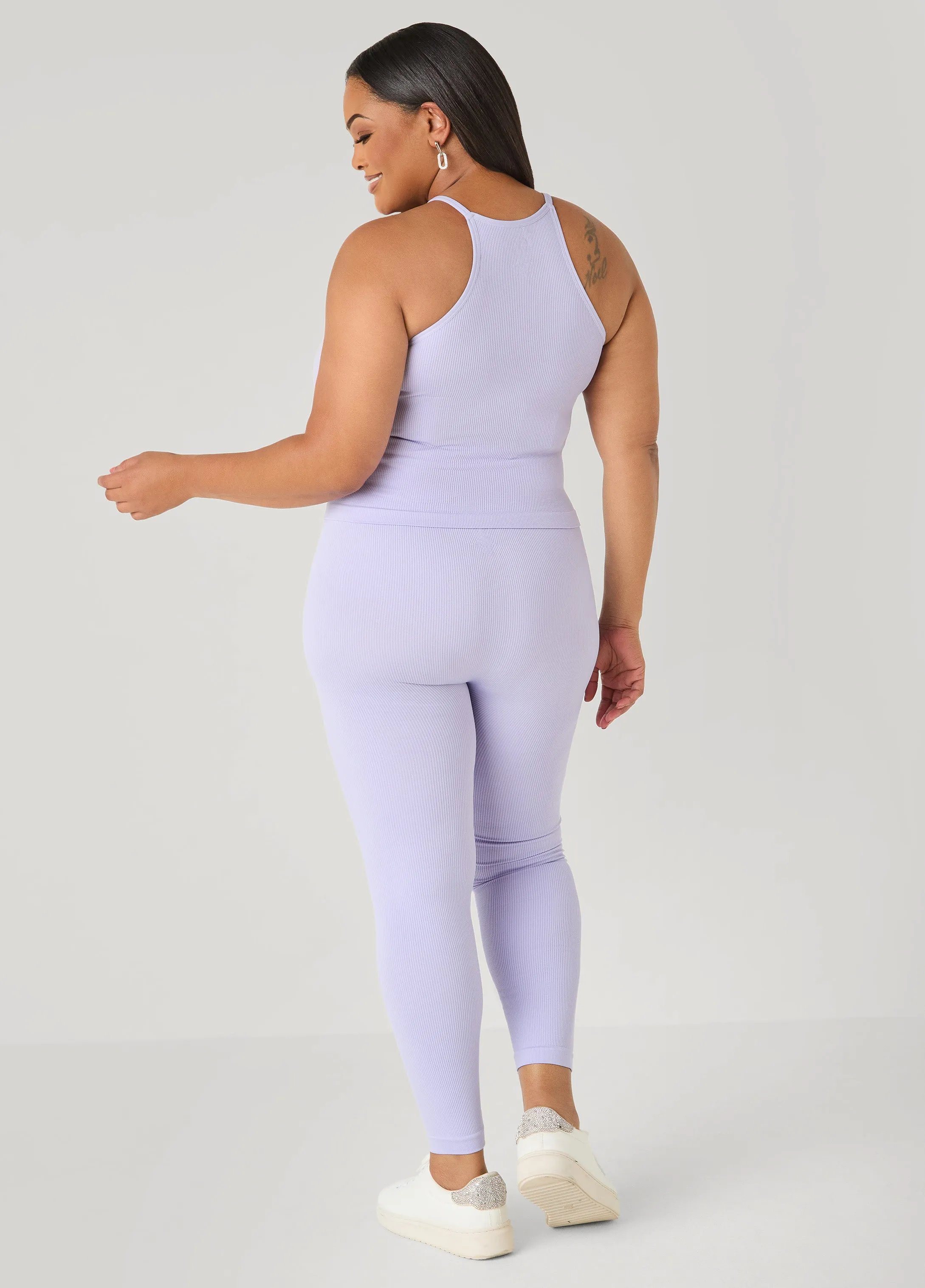 Ribbed Tank And Leggings Set sold by Ashley Stewart product image thumbnail 5