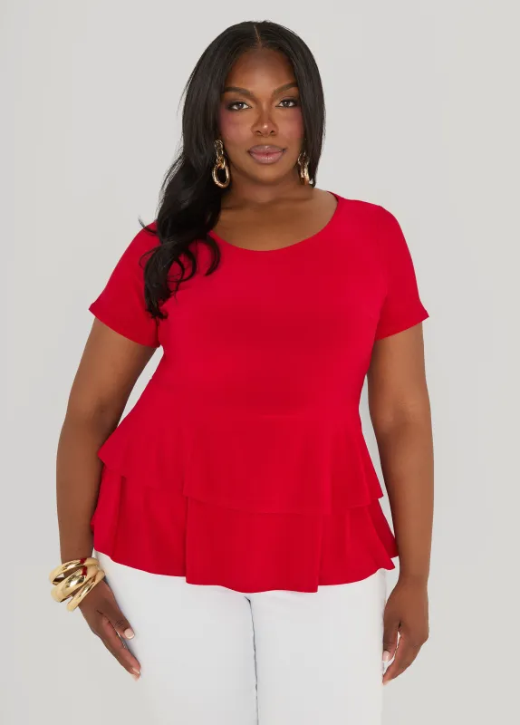 Tiered Peplum Top made by Ashley Stewart