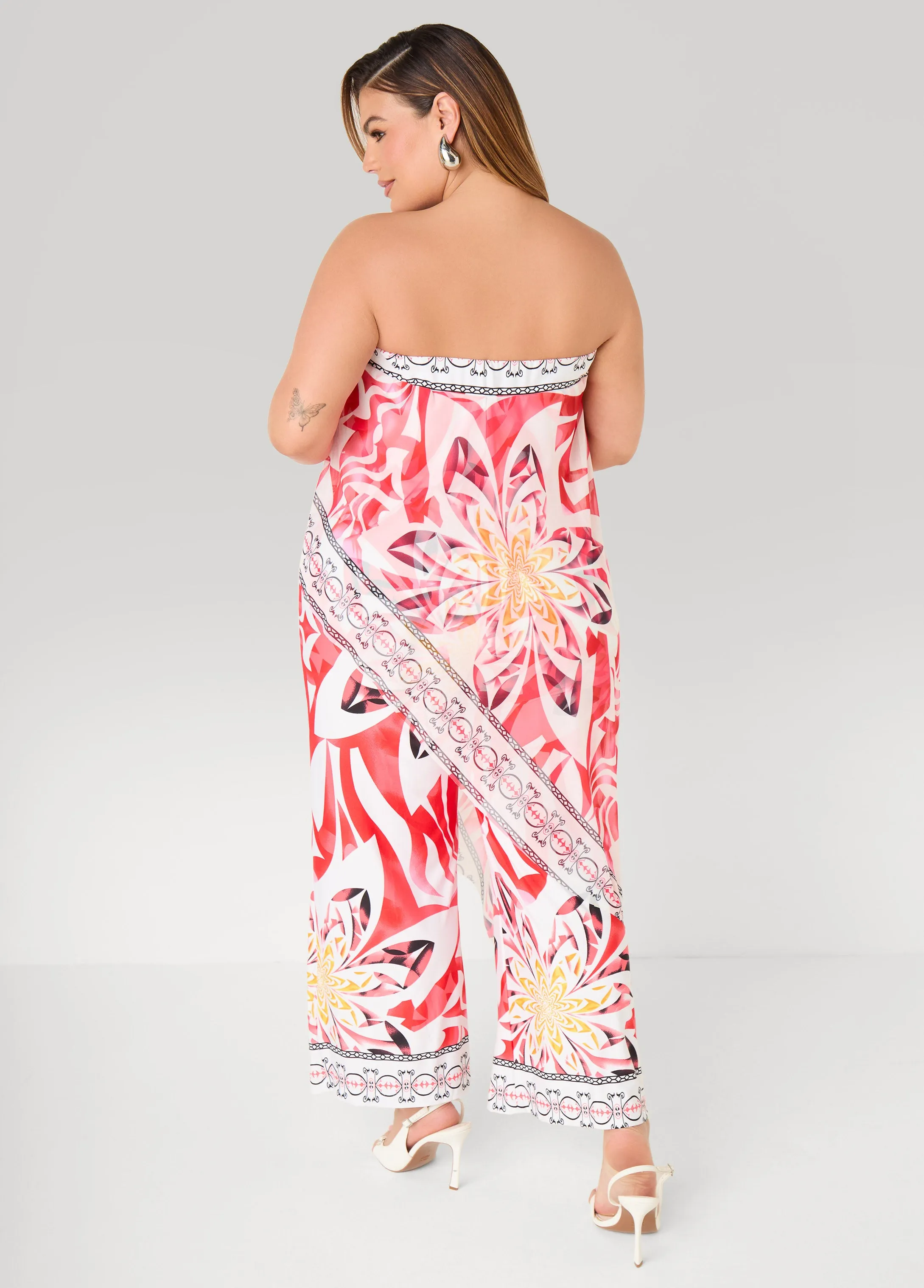 Layered Floral Jumpsuit sold by Ashley Stewart product image thumbnail 2