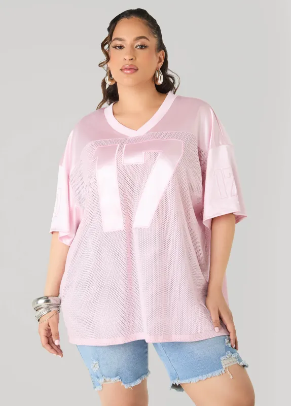 Mesh Paneled Jersey made by Ashley Stewart