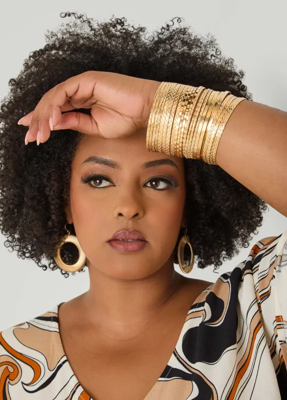 Set Of 24 Gold Tone Bangles made by Ashley Stewart