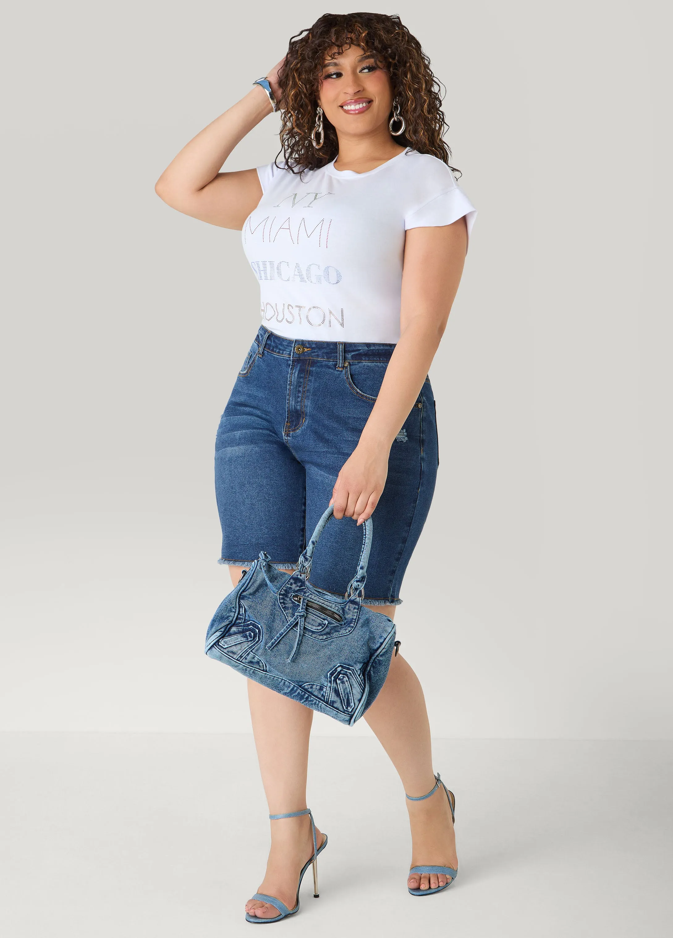 Denim Satchel sold by Ashley Stewart product image thumbnail 2