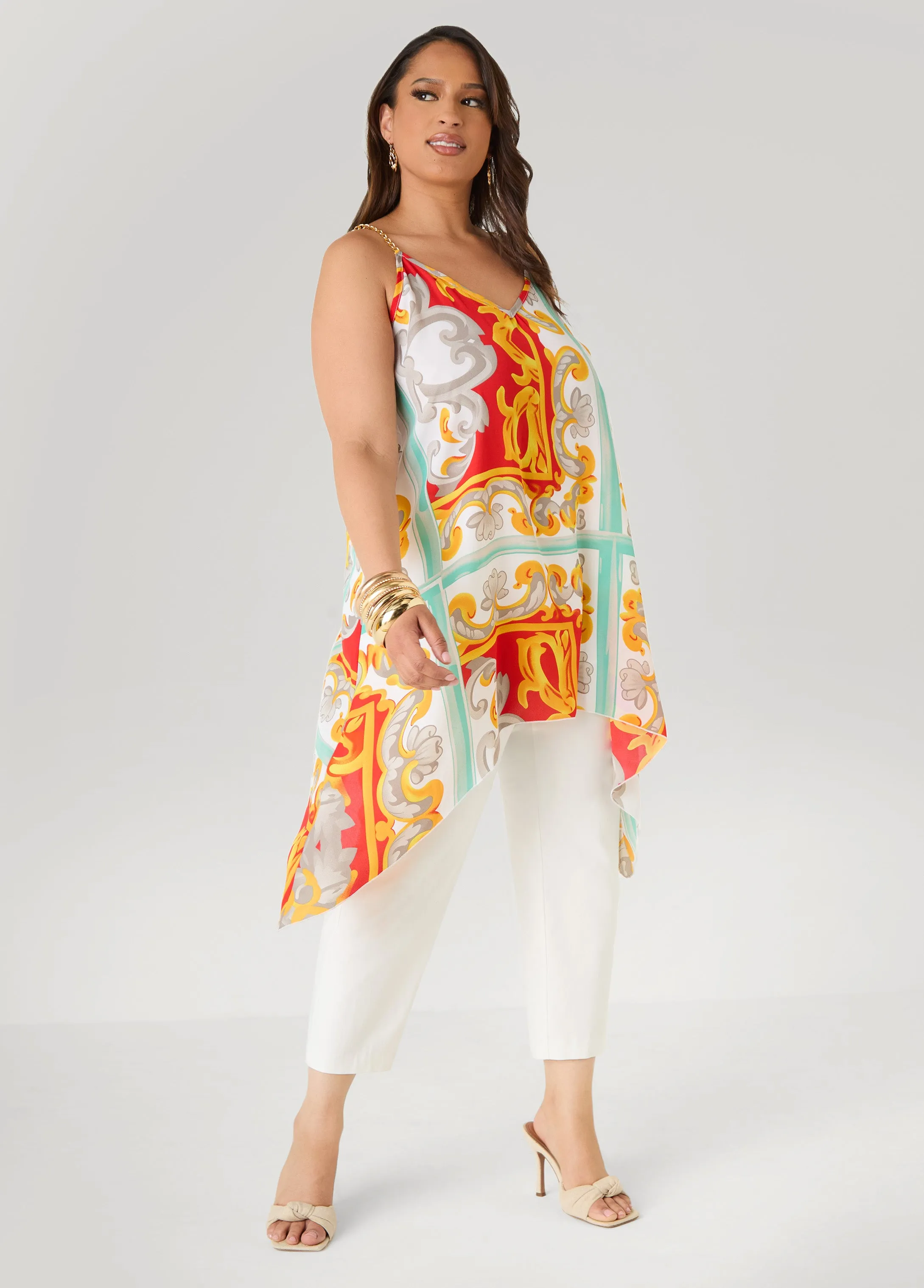 Printed Chain Trimmed Top sold by Ashley Stewart product image thumbnail 4