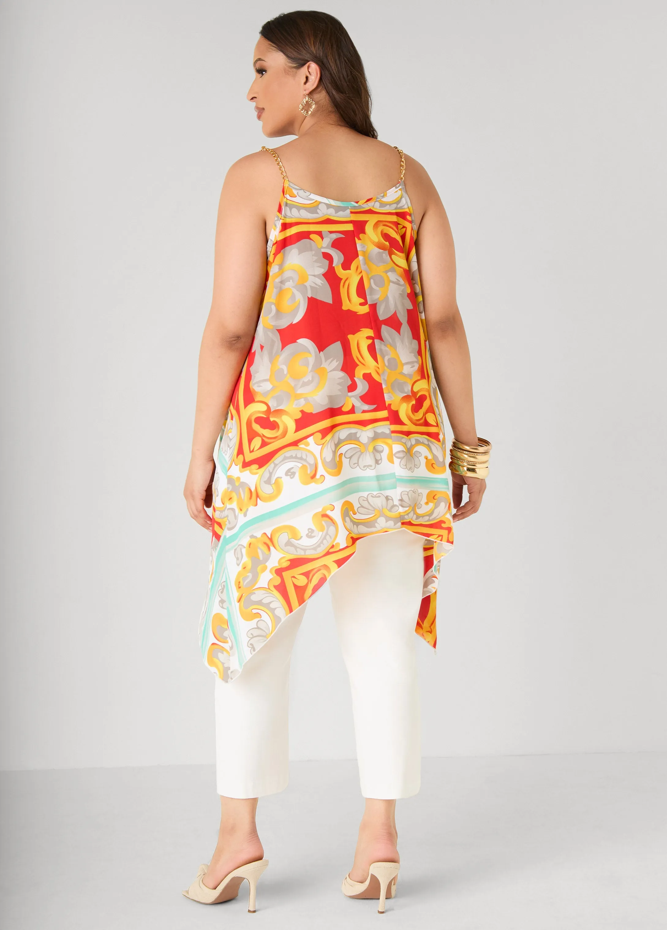 Printed Chain Trimmed Top sold by Ashley Stewart product image thumbnail 2
