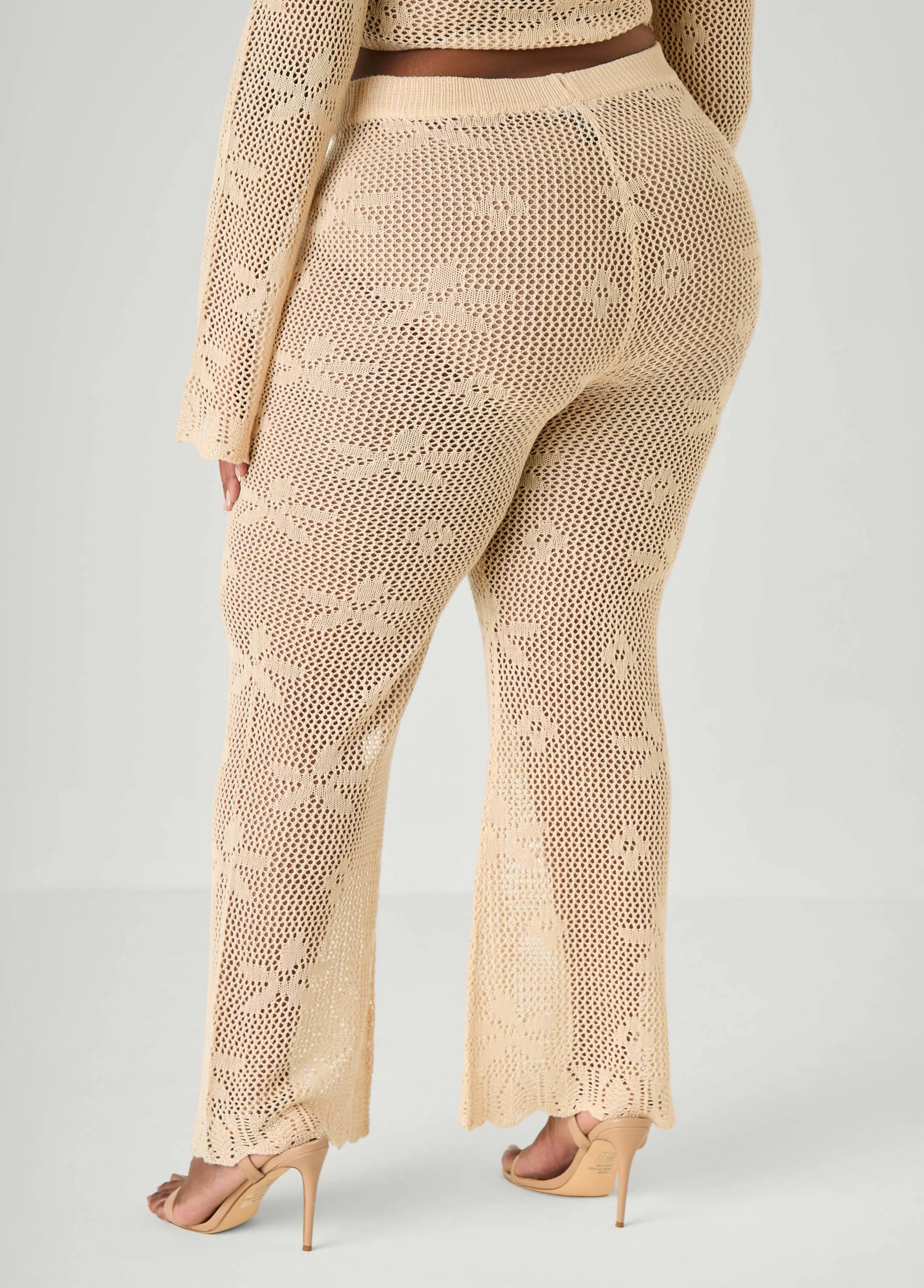 Crochet Wide Leg Pants sold by Ashley Stewart product image thumbnail 2