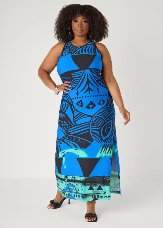 Abstract Maxi Dress made by Ashley Stewart
