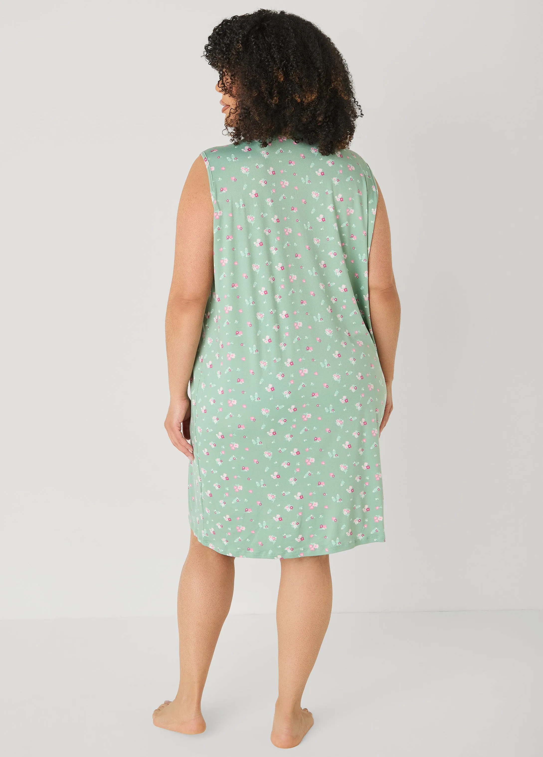 Moon To Noon Floral Nightgown sold by Ashley Stewart product image thumbnail 2
