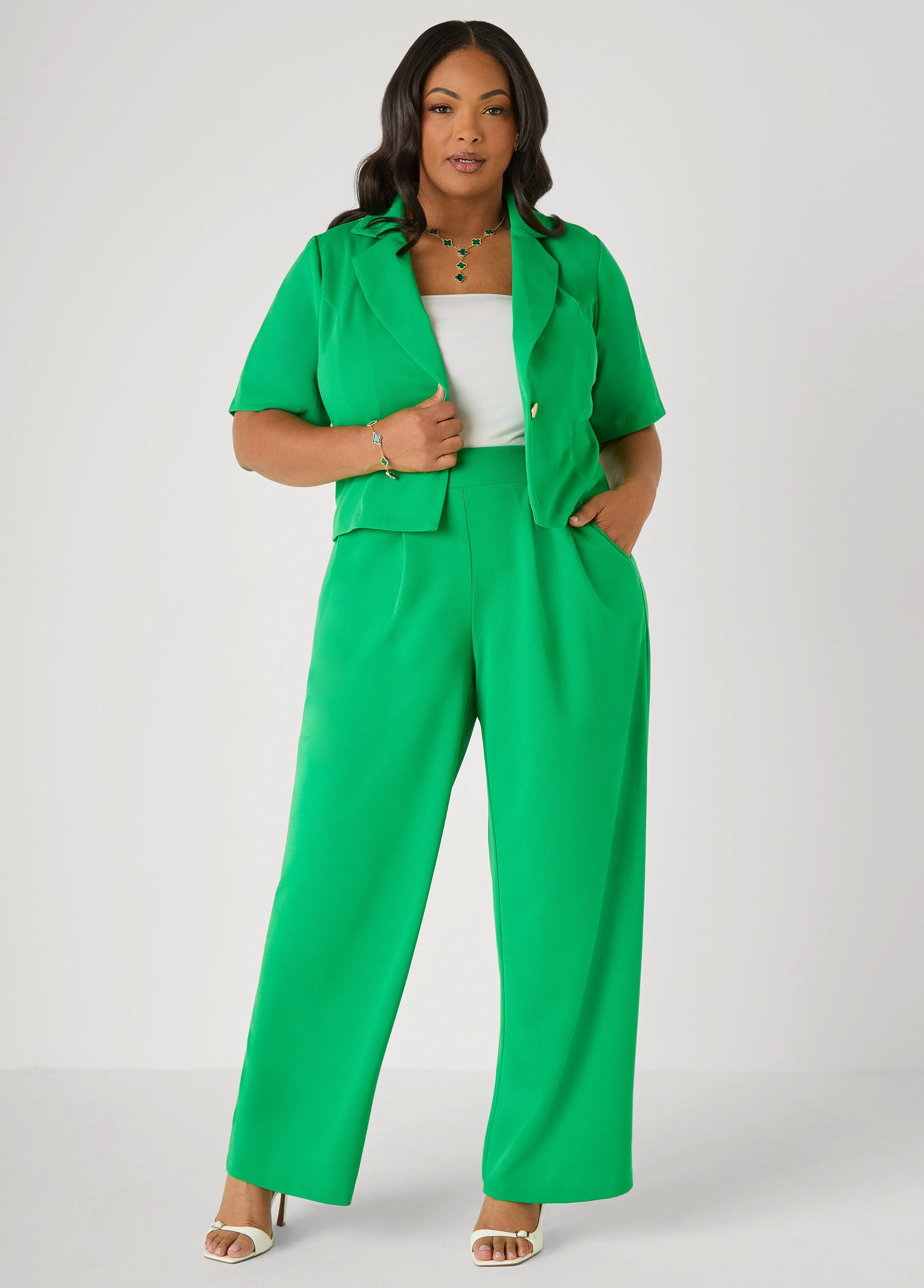 Pleated Wide Leg Pants sold by Ashley Stewart