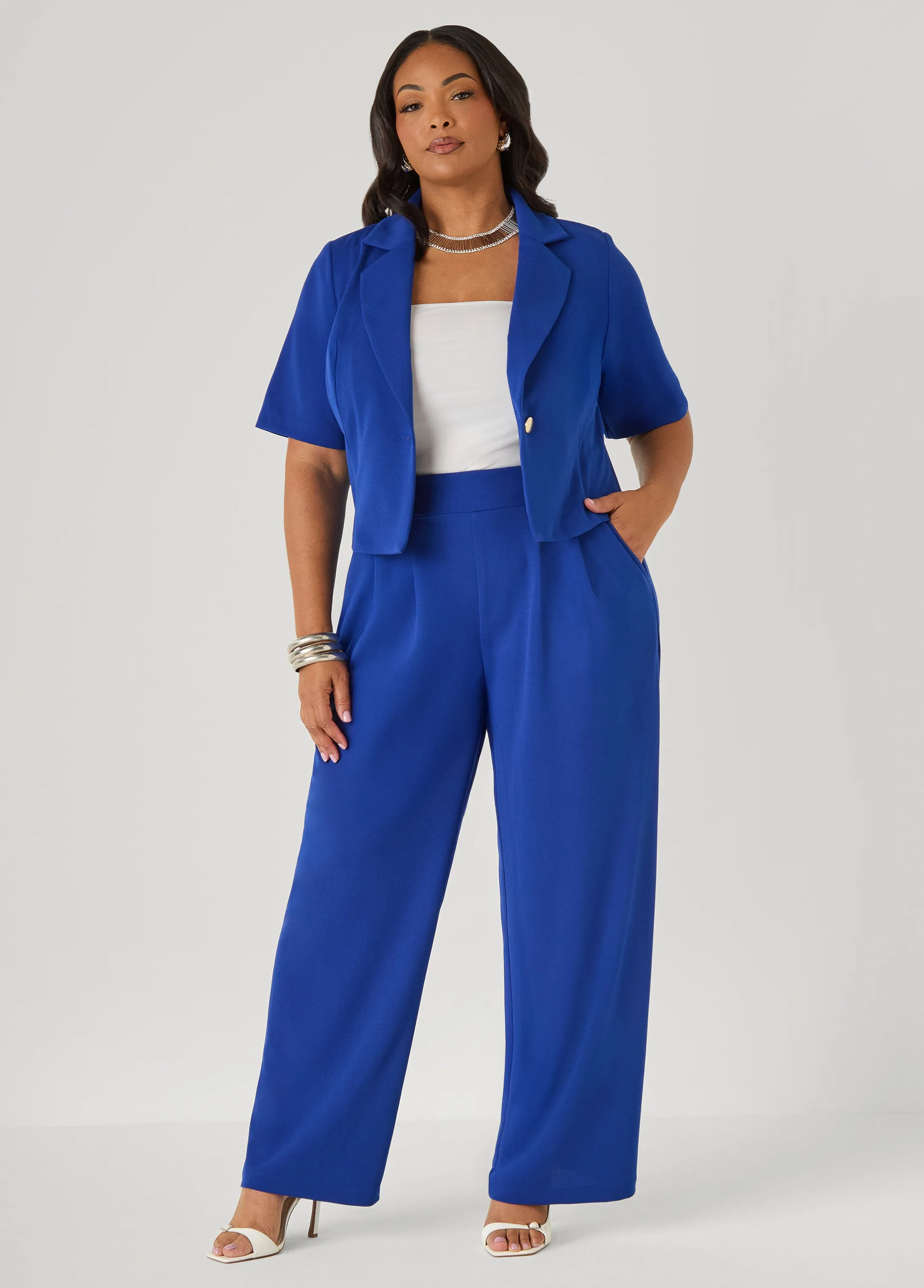Pleated Wide Leg Pants sold by Ashley Stewart product image thumbnail 4