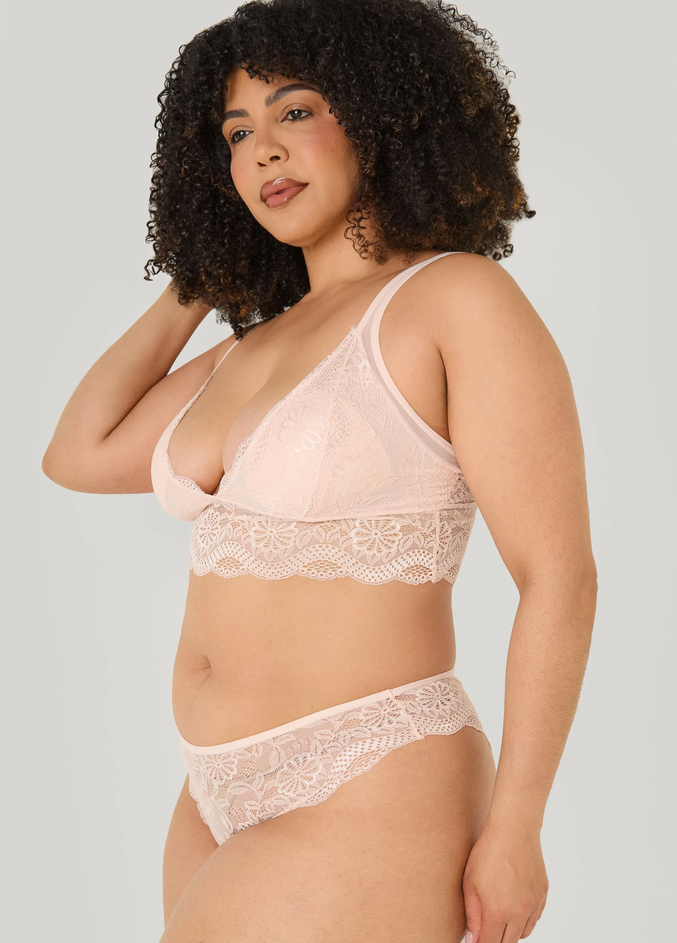Lace Bralette Lingerie Set sold by Ashley Stewart product image thumbnail 4