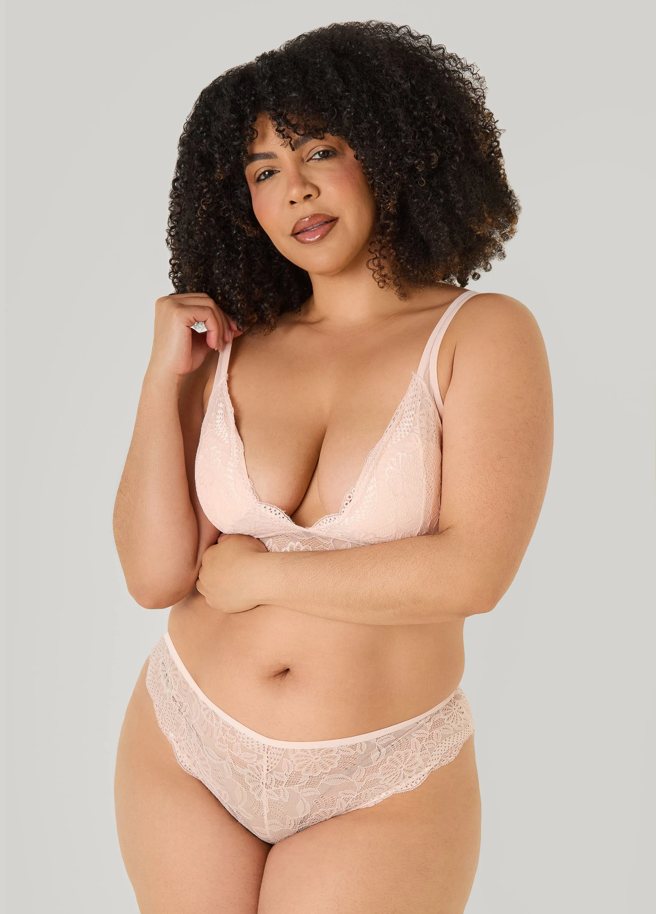 Lace Bralette Lingerie Set sold by Ashley Stewart product image thumbnail 3