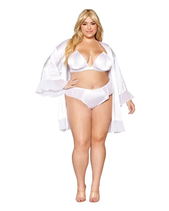 Dreamgirl Satin Robe Set made by Dreamgirl
