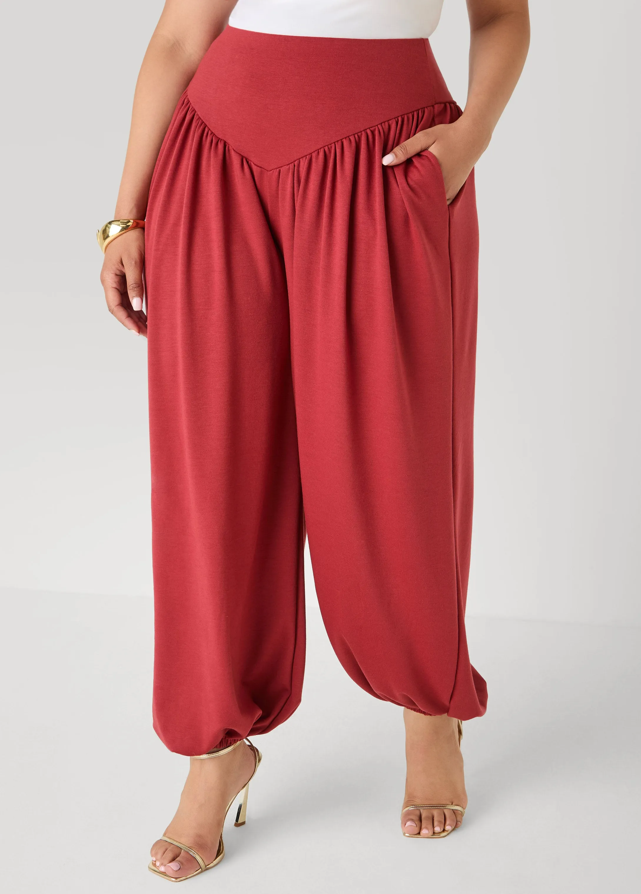 High Waist Balloon Pants sold by Ashley Stewart product image thumbnail 3