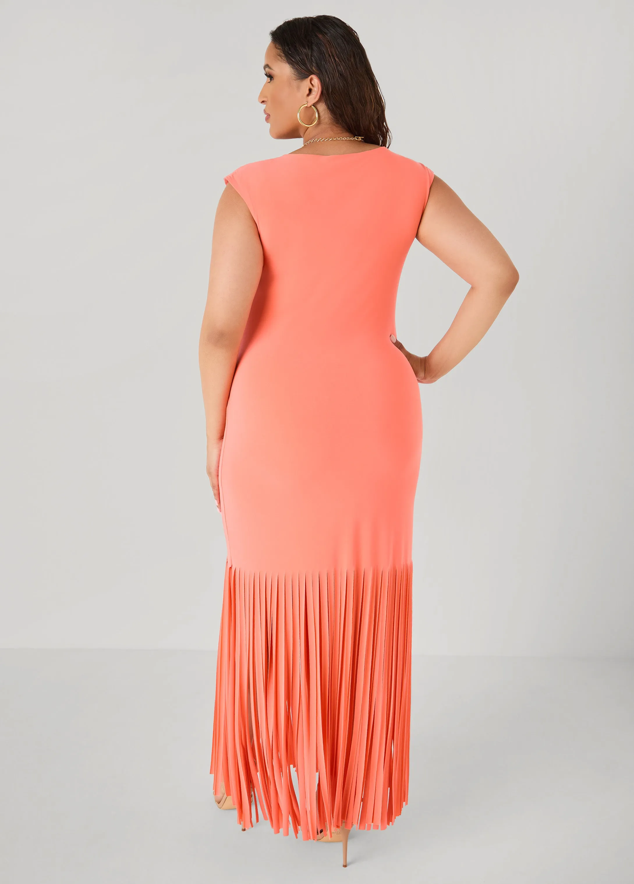 Fringed Maxi Dress sold by Ashley Stewart product image thumbnail 2