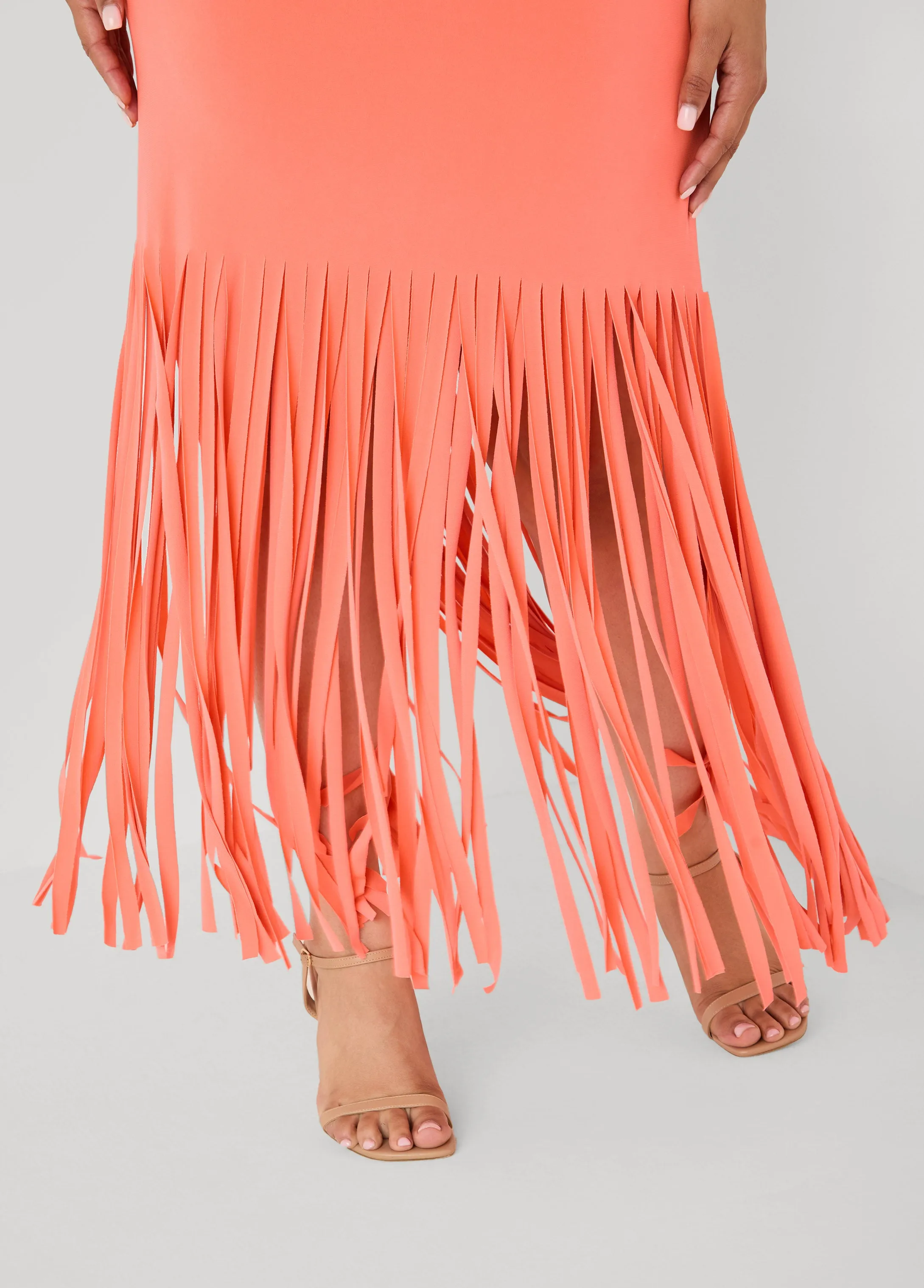 Fringed Maxi Dress sold by Ashley Stewart product image thumbnail 4