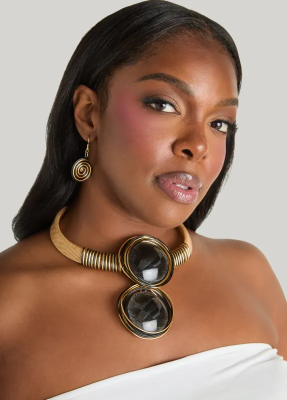 Wired Beaded Necklace Set made by Ashley Stewart