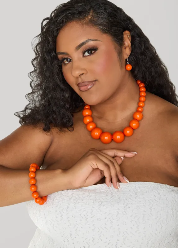 Beaded Three Piece Necklace Set made by Ashley Stewart