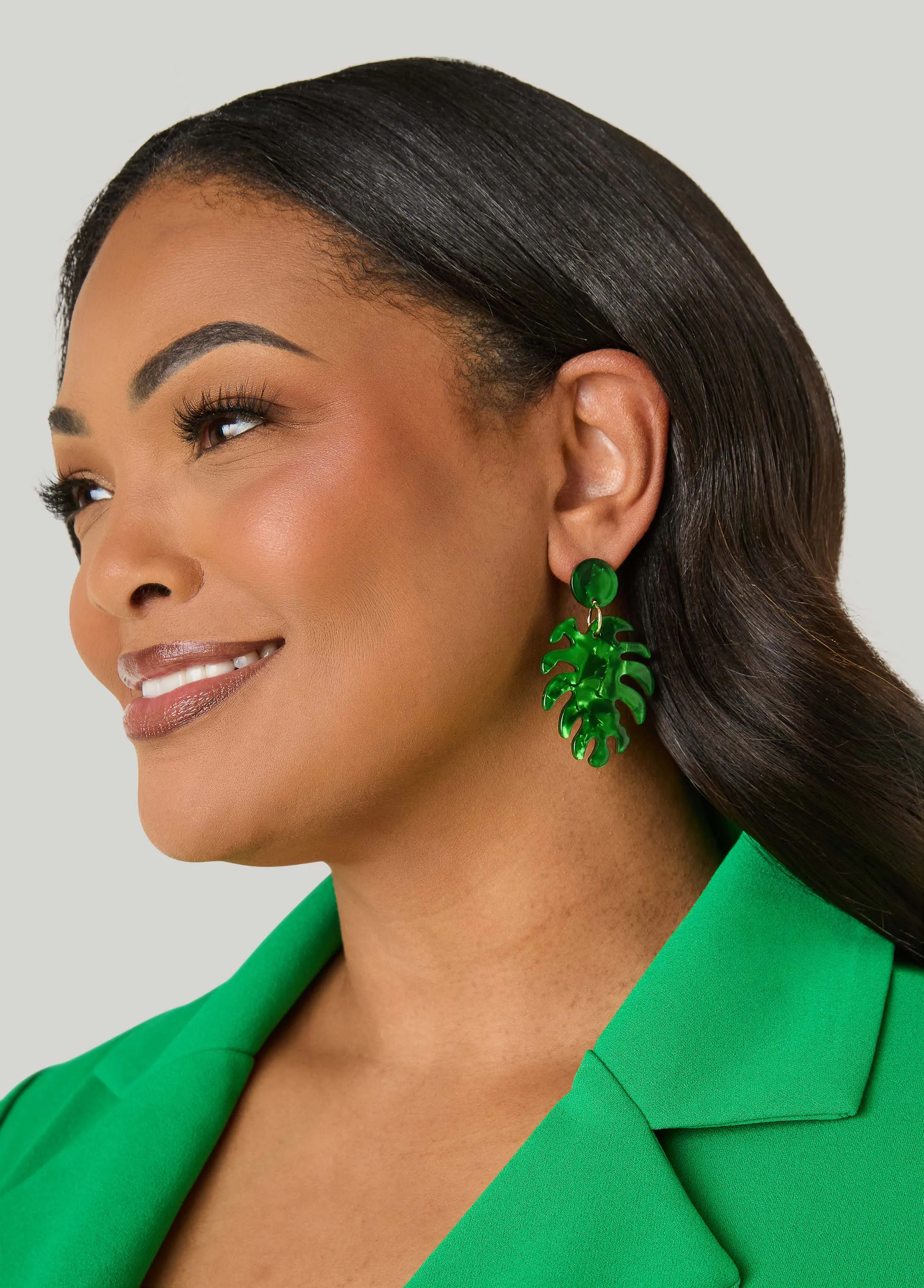 Marble Leaf Earrings sold by Ashley Stewart