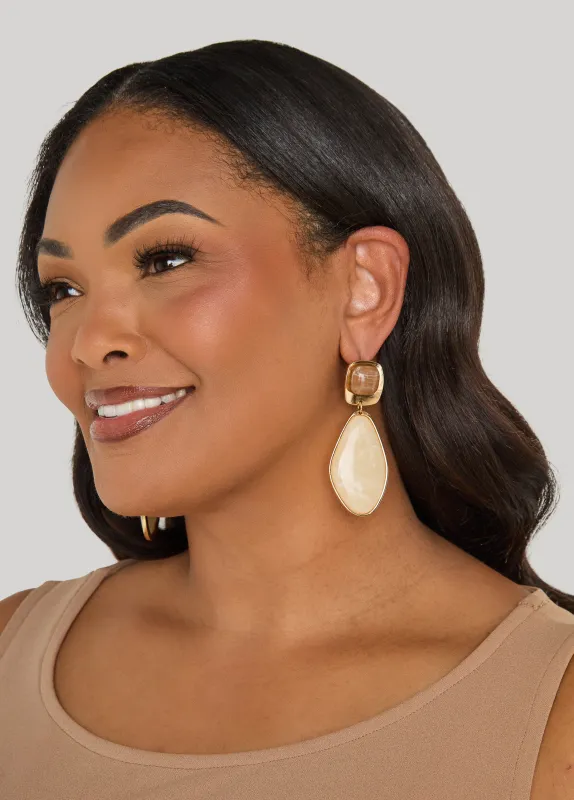Marbled Stone Earrings made by Ashley Stewart