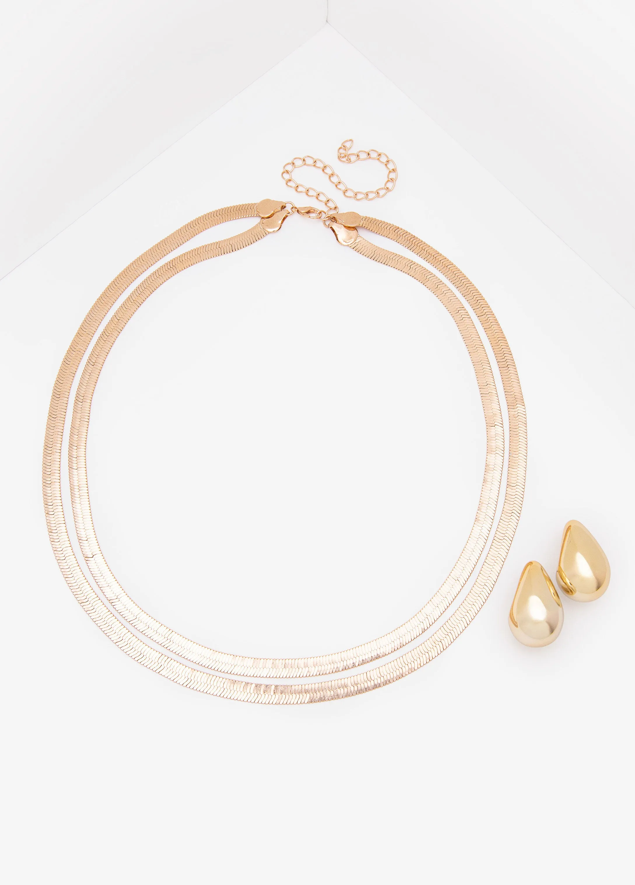 Herringbone Necklace Set sold by Ashley Stewart