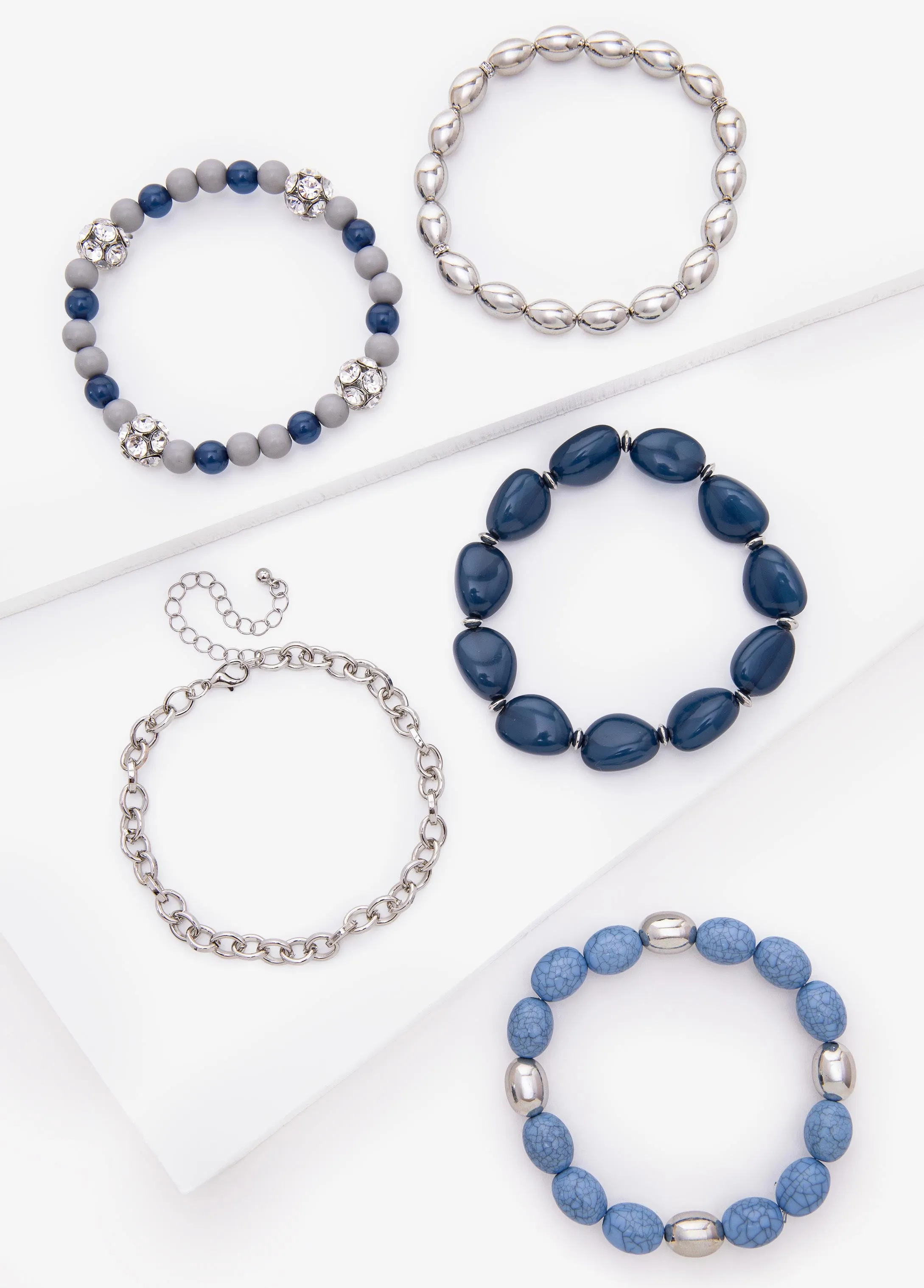 Stone And Crystal Bracelet Set sold by Ashley Stewart product image thumbnail 2