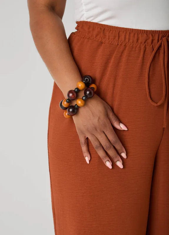 Colorblocked Wood Bracelet Set made by Ashley Stewart